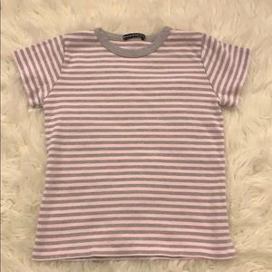 pink and grey never worn striped shirt!